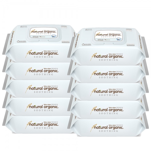 Natural Organic Soothing Premium Embo Cap 70 Sheets (10 Packets) - FREE 2 Packets Original Plain Cap 100 Sheets